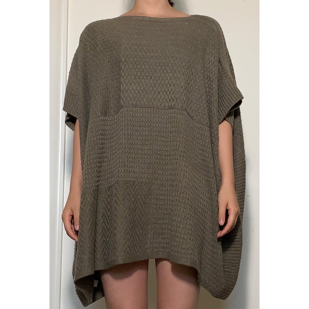 Neutral Sweater Poncho - Loft - One Size